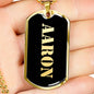Aaron v2 - 18k Gold Finished Luxury Dog Tag Necklace