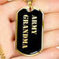 Army Grandma v2 - 18k Gold Finished Luxury Dog Tag Necklace