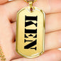 Ken - 18k Gold Finished Luxury Dog Tag Necklace