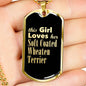 Soft Coated Wheaten Terrier v2 - 18k Gold Finished Luxury Dog Tag Necklace