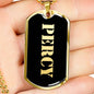 Percy v2 - 18k Gold Finished Luxury Dog Tag Necklace