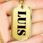 Luis - 18k Gold Finished Luxury Dog Tag Necklace
