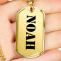 Noah - 18k Gold Finished Luxury Dog Tag Necklace