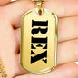Rex - 18k Gold Finished Luxury Dog Tag Necklace