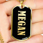Megan v02 - 18k Gold Finished Luxury Dog Tag Necklace
