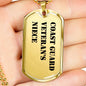 Coast Guard Veteran's Niece - 18k Gold Finished Luxury Dog Tag Necklace