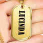 Lucinda v01 - 18k Gold Finished Luxury Dog Tag Necklace