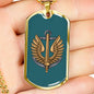 Ukrainian Naval Infantry - 18k Gold Finished Luxury Dog Tag Necklace