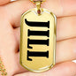 Jill v01 - 18k Gold Finished Luxury Dog Tag Necklace