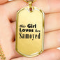 Samoyed - 18k Gold Finished Luxury Dog Tag Necklace