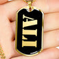 Ali v2 - 18k Gold Finished Luxury Dog Tag Necklace