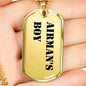 Airman's Boy - 18k Gold Finished Luxury Dog Tag Necklace