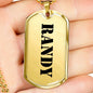 Randy - 18k Gold Finished Luxury Dog Tag Necklace
