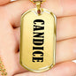 Candice v01 - 18k Gold Finished Luxury Dog Tag Necklace