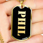 Phil v2 - 18k Gold Finished Luxury Dog Tag Necklace