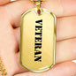 Veteran - 18k Gold Finished Luxury Dog Tag Necklace