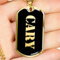 Cary v2 - 18k Gold Finished Luxury Dog Tag Necklace