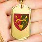 1129th Air Defence Missile Regiment (Ukraine) - 18k Gold Finished Luxury Dog Tag Necklace