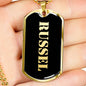 Russel v2 - 18k Gold Finished Luxury Dog Tag Necklace