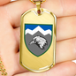 109th Mountain Assault Battalion (Ukraine) - 18k Gold Finished Luxury Dog Tag Necklace
