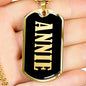 Annie v02 - 18k Gold Finished Luxury Dog Tag Necklace