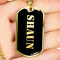 Shaun v2 - 18k Gold Finished Luxury Dog Tag Necklace