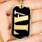 Al v2 - 18k Gold Finished Luxury Dog Tag Necklace