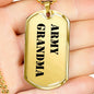 Army Grandma - 18k Gold Finished Luxury Dog Tag Necklace