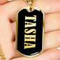 Tasha v02 - 18k Gold Finished Luxury Dog Tag Necklace