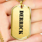 Derrick - 18k Gold Finished Luxury Dog Tag Necklace