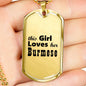 Burmese - 18k Gold Finished Luxury Dog Tag Necklace