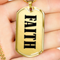 Faith v01 - 18k Gold Finished Luxury Dog Tag Necklace
