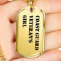 Coast Guard Veteran's Girl - 18k Gold Finished Luxury Dog Tag Necklace