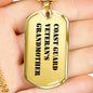 Coast Guard Veteran's Grandmother - 18k Gold Finished Luxury Dog Tag Necklace