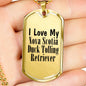 Love My Nova Scotia Duck Tolling Retriever - 18k Gold Finished Luxury Dog Tag Necklace