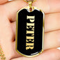 Peter v2 - 18k Gold Finished Luxury Dog Tag Necklace