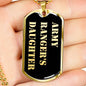 Army Ranger's Daughter v2 - 18k Gold Finished Luxury Dog Tag Necklace