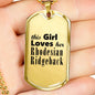 Rhodesian Ridgeback - 18k Gold Finished Luxury Dog Tag Necklace
