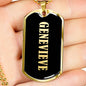 Genevieve v02 - 18k Gold Finished Luxury Dog Tag Necklace