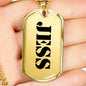 Jess - 18k Gold Finished Luxury Dog Tag Necklace