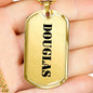 Douglas - 18k Gold Finished Luxury Dog Tag Necklace