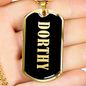Dorthy v02 - 18k Gold Finished Luxury Dog Tag Necklace