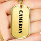 Cameron - 18k Gold Finished Luxury Dog Tag Necklace