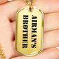 Airman's Brother - 18k Gold Finished Luxury Dog Tag Necklace
