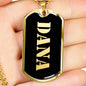 Dana v2 - 18k Gold Finished Luxury Dog Tag Necklace