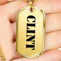 Clint - 18k Gold Finished Luxury Dog Tag Necklace