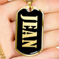 Jean v02 - 18k Gold Finished Luxury Dog Tag Necklace