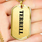 Terrell - 18k Gold Finished Luxury Dog Tag Necklace
