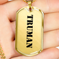 Truman - 18k Gold Finished Luxury Dog Tag Necklace