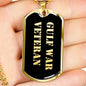 Gulf War Veteran v2 - 18k Gold Finished Luxury Dog Tag Necklace